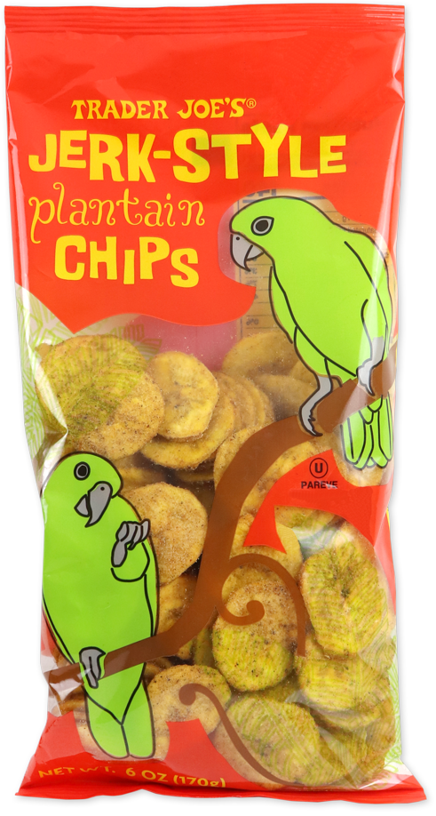 Trader Joe's jerk-style plantain chips bag