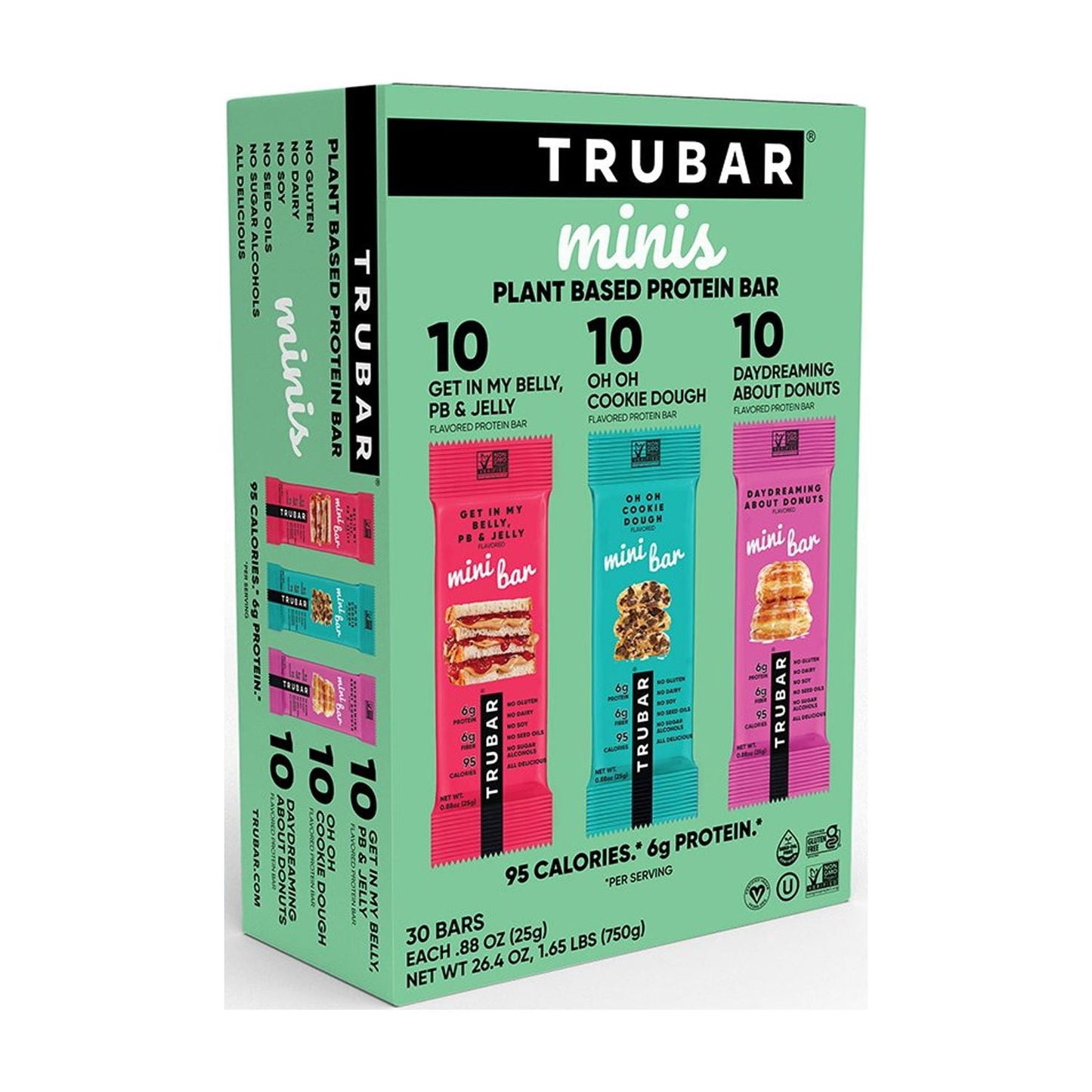 TRUBAR plant based mini protein bars 30 count