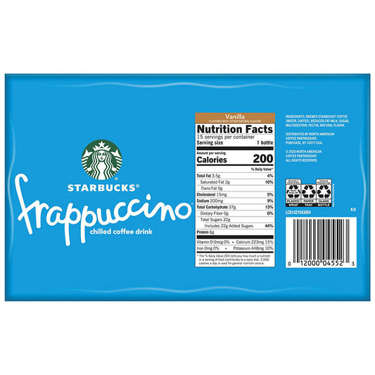 Bottled Starbucks vanilla coffee drink