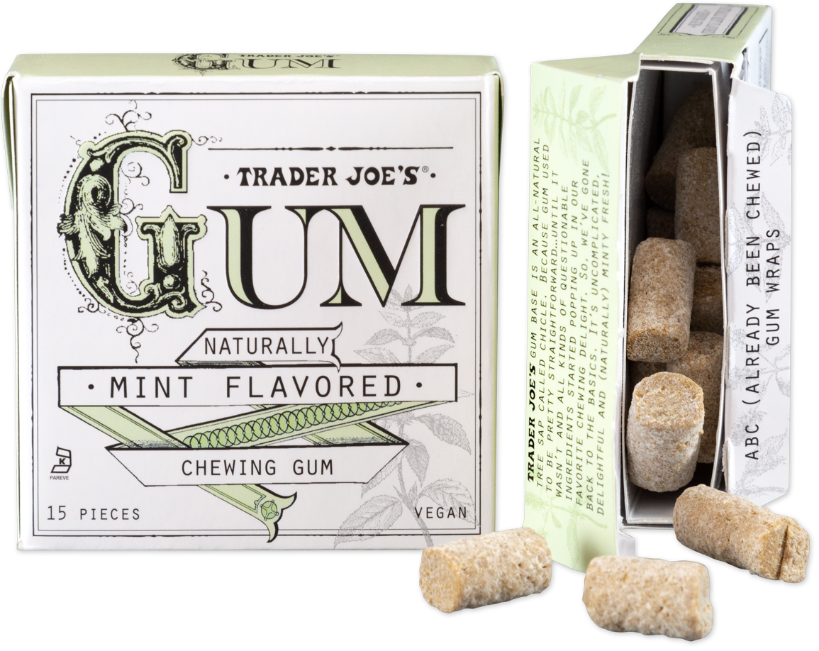 Trader Joe's naturally mint flavored gum