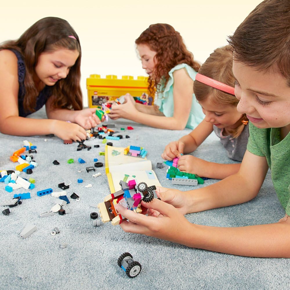 LEGO creative construction set with wheels and eyes
