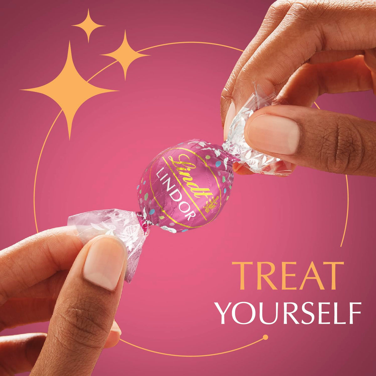 White chocolate birthday cake truffles by Lindt LINDOR