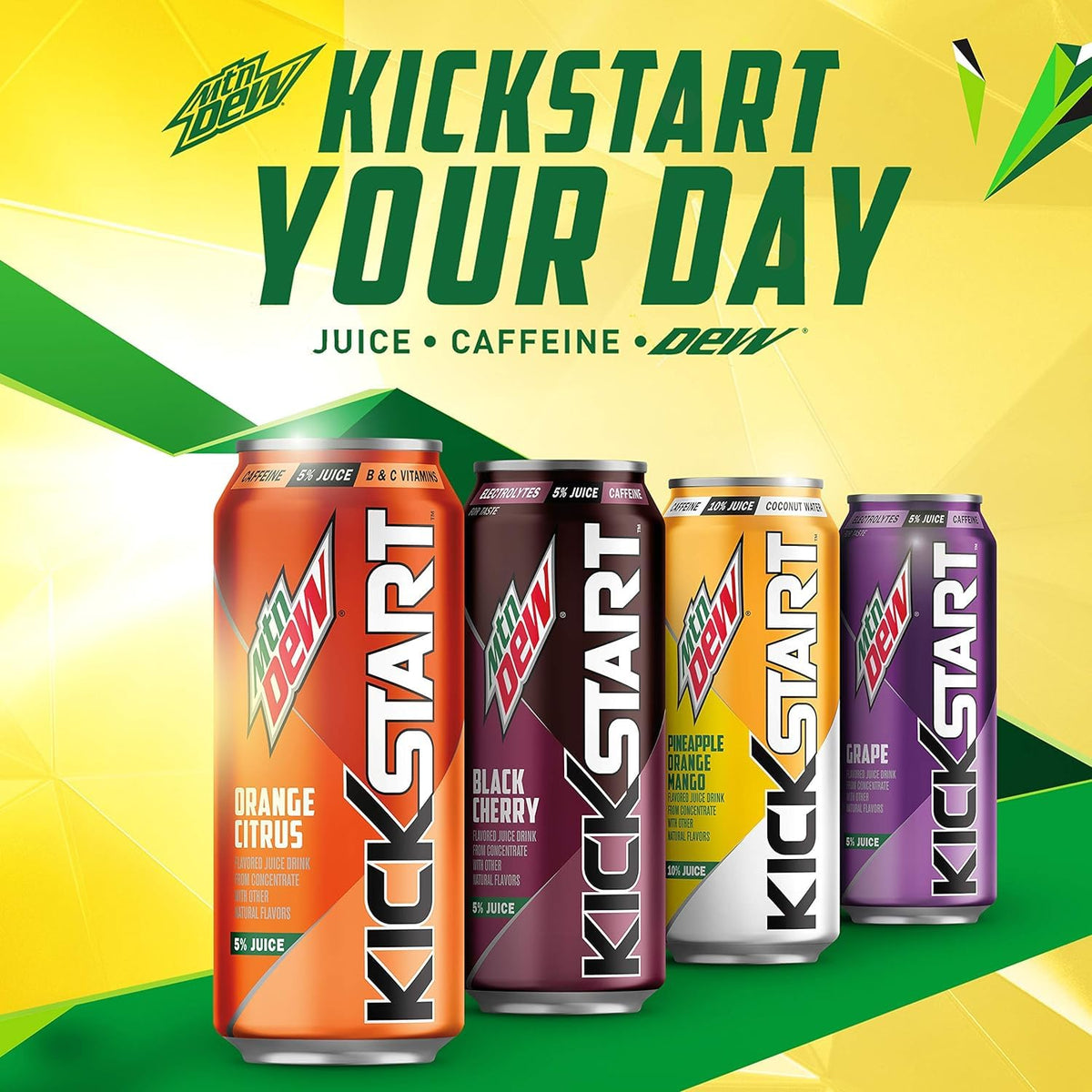 Mountain Dew Kickstart Orange Citrus pack of 12