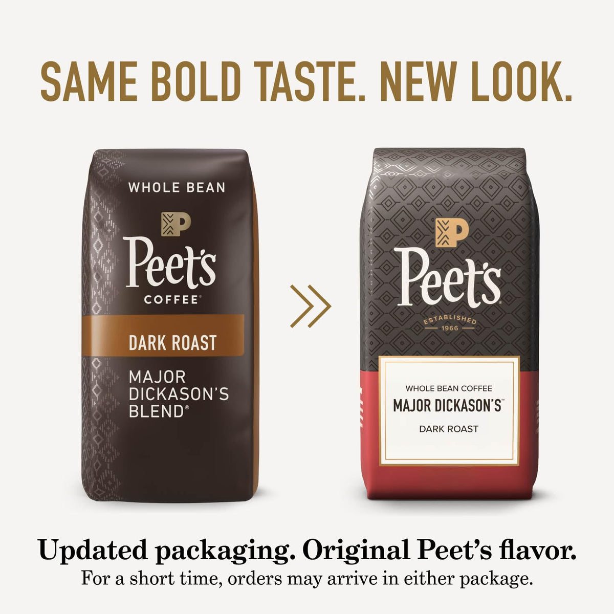 18 ounce bag of Peet's Coffee whole bean dark roast