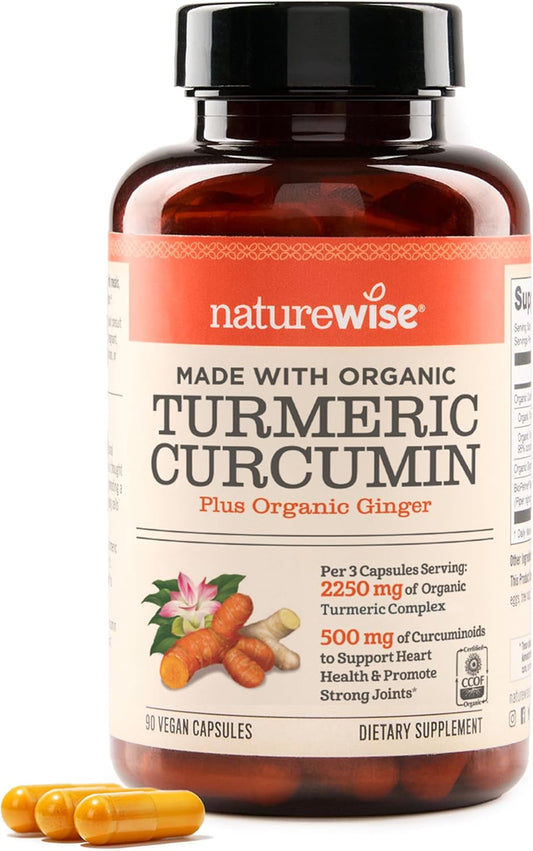 NatureWise turmeric curcumin capsules with BioPerine