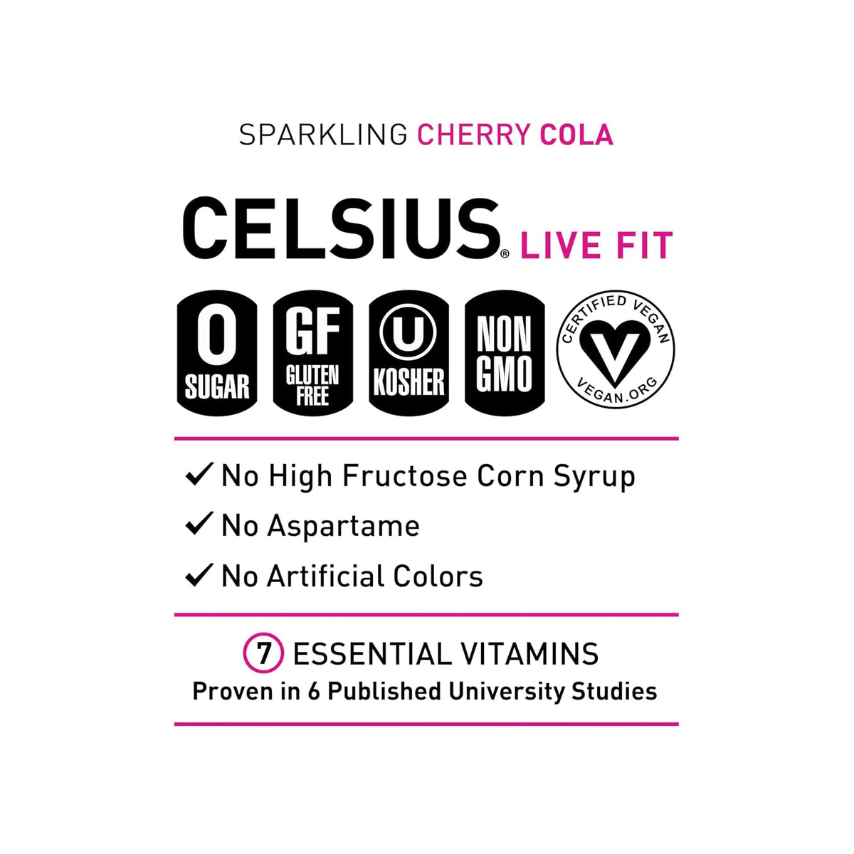 CELSIUS Sparkling Cherry Cola premium energy drink cans