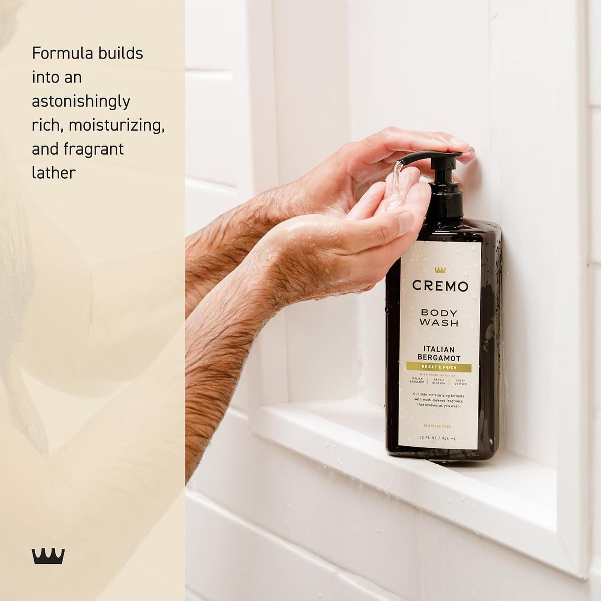 Men’s fragrant body wash with bergamot and vetiver