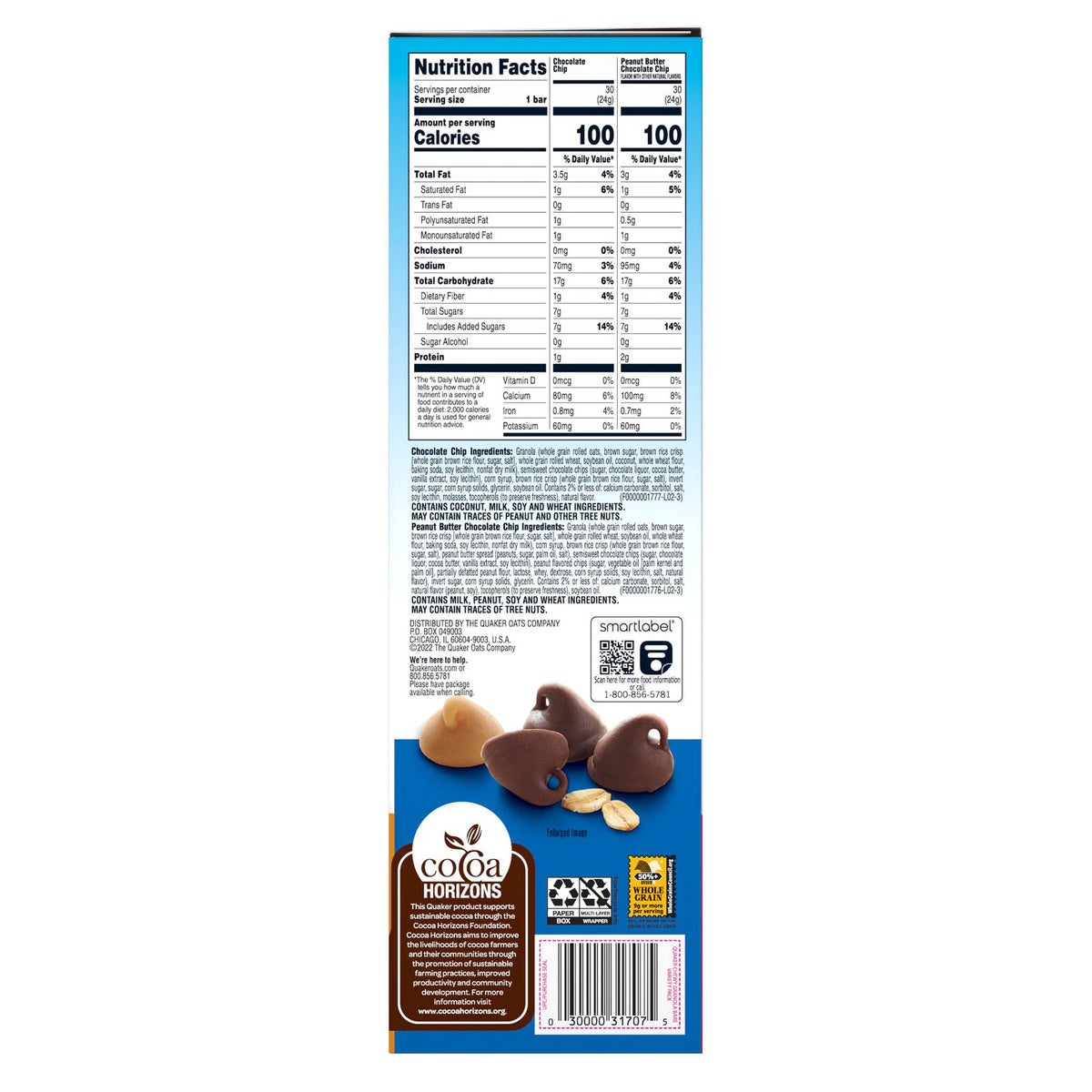 Quaker Chewy granola bars kosher variety pack