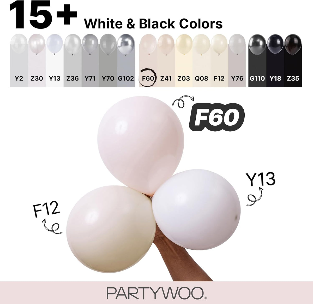 PartyWoo beige balloons for birthdays and baby showers