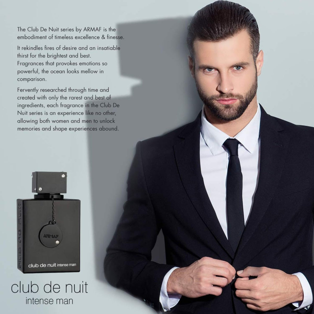 Black Armaf Club de Nuit Intense Man cologne bottle