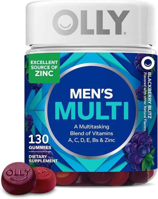 OLLY men's daily multivitamin gummies label