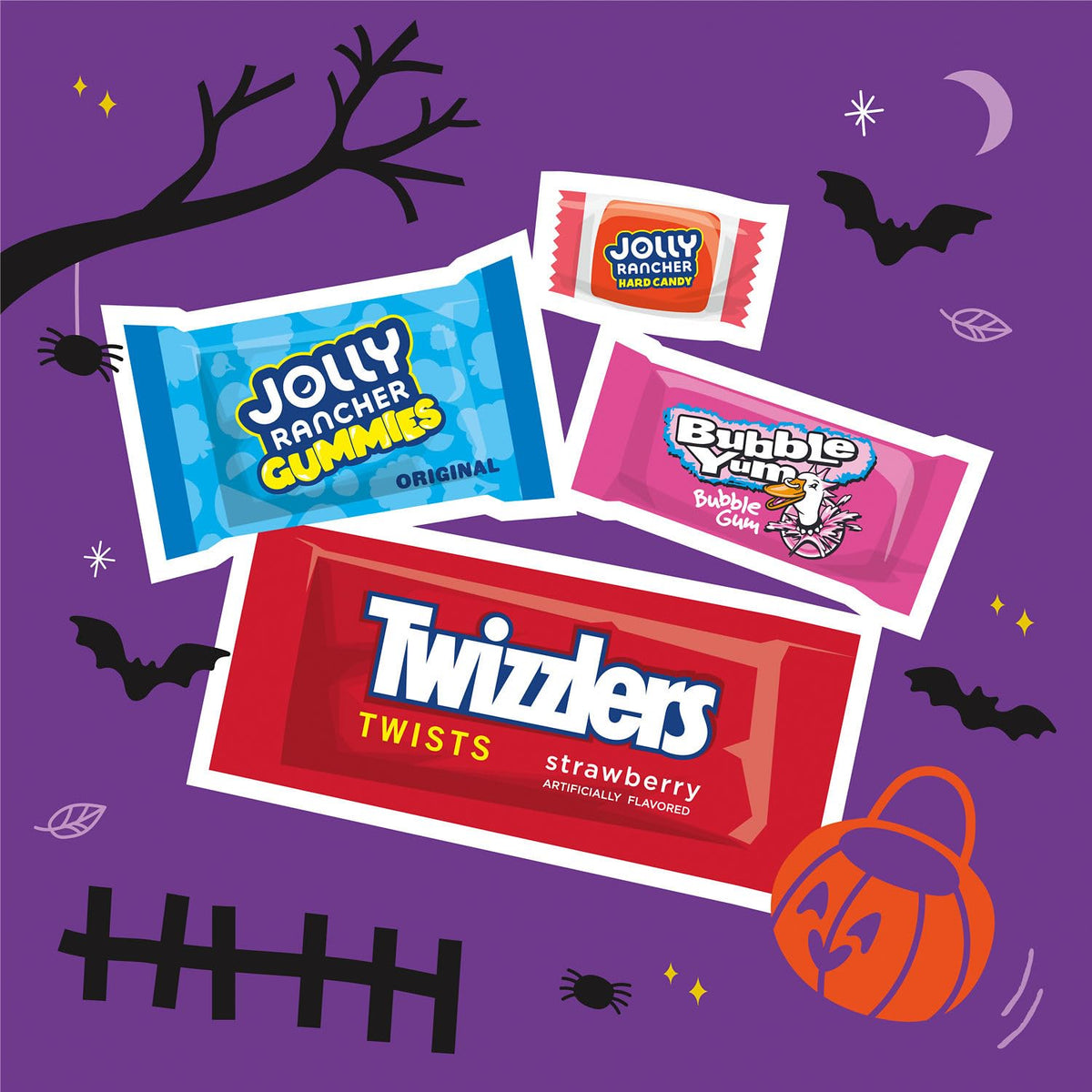 Halloween candy assortment for trick-or-treating