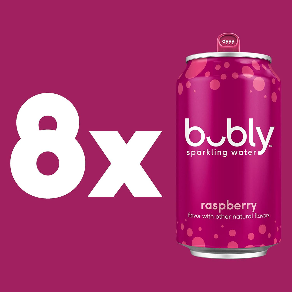 Bubly raspberry carbonated water pack