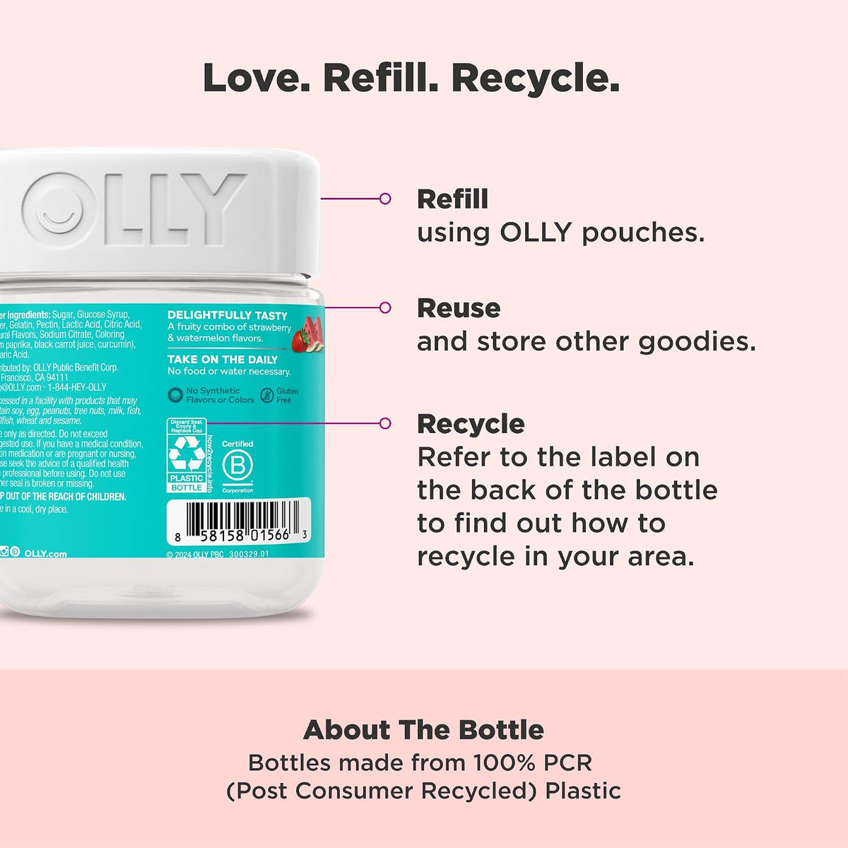 OLLY Teen Girl Multi supplement bottle front view