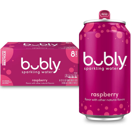 Bubly raspberry zero sugar sparkling water