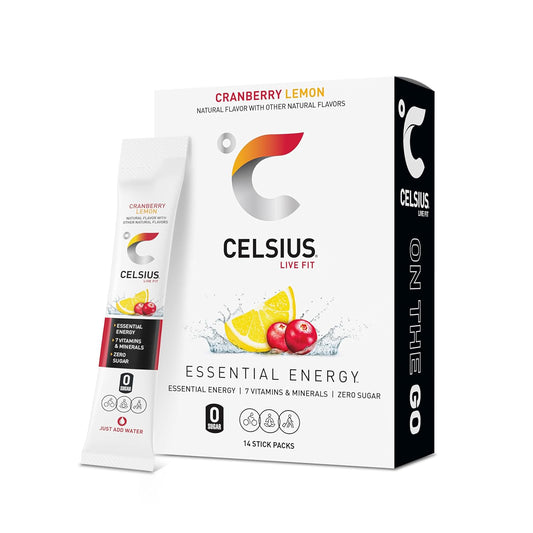 CELSIUS On The Go Cranberry Lemon powder sticks