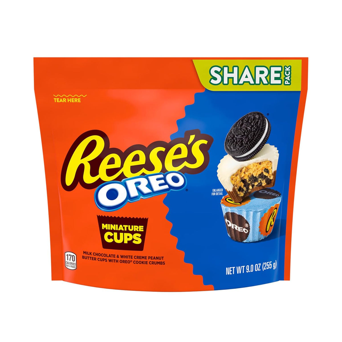 Reese's OREO peanut butter chocolate candy for snacking