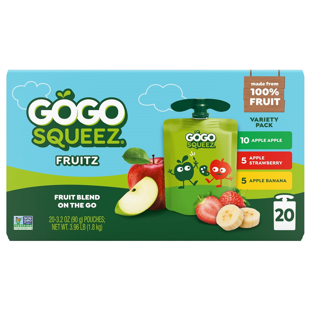 GoGo SqueeZ applesauce pouches for lunch boxes