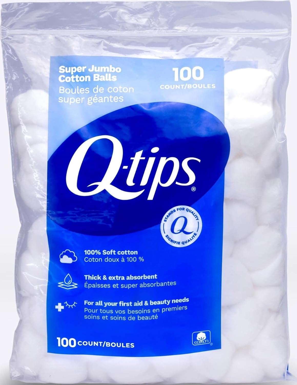 100% thick cotton balls for beauty and baby care