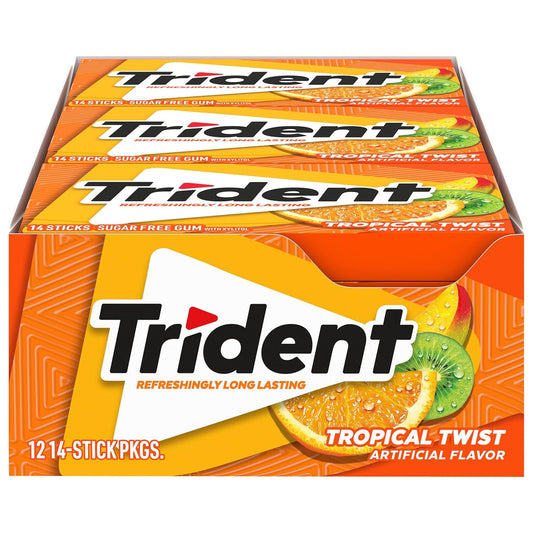Trident Tropical Twist gum bulk pack with 168 pieces