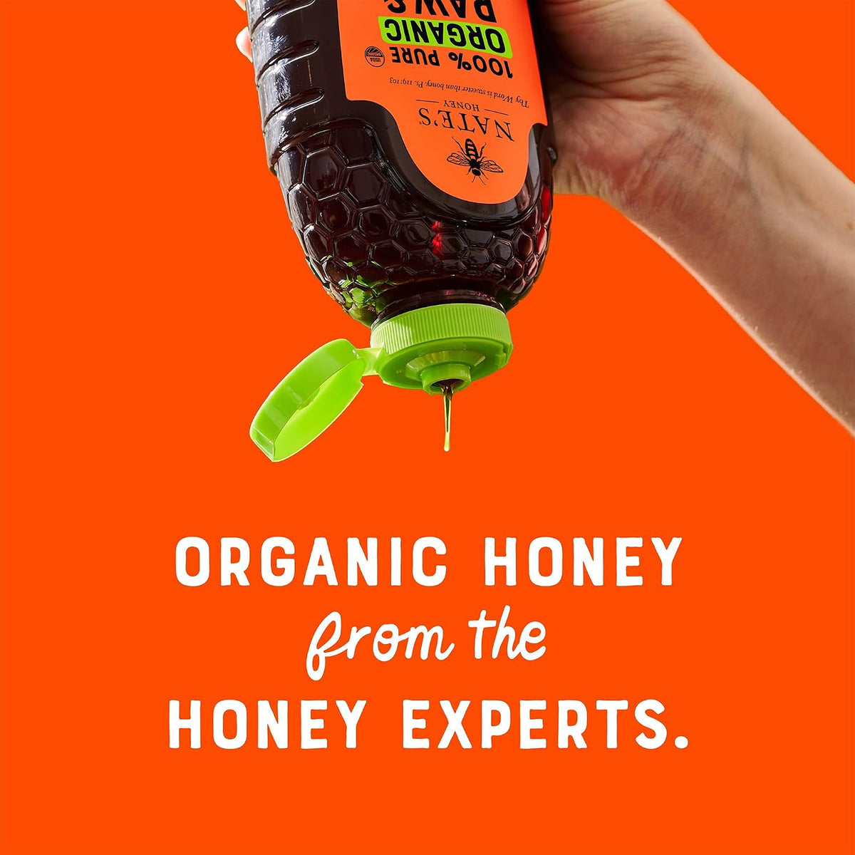 Nate's Honey 16oz bottle for baking and beverages
