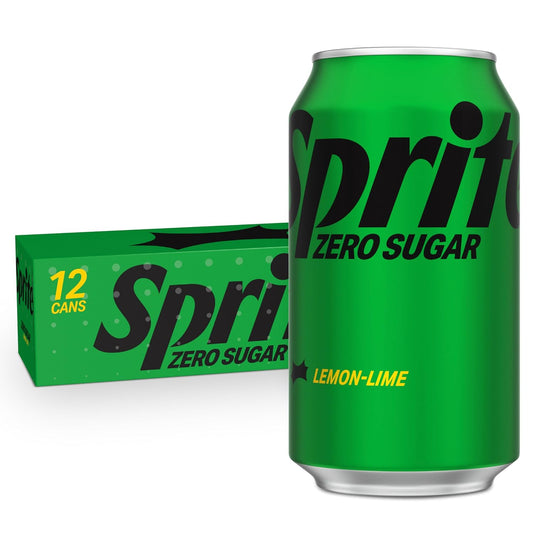 Sprite Zero Sugar caffeine-free soda cans packaging