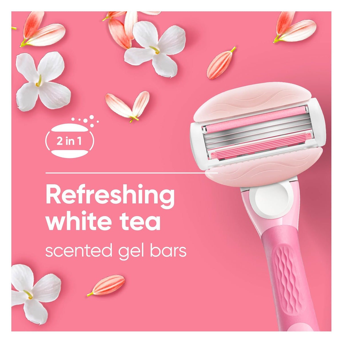 Six count Venus ComfortGlide White Tea blade refills