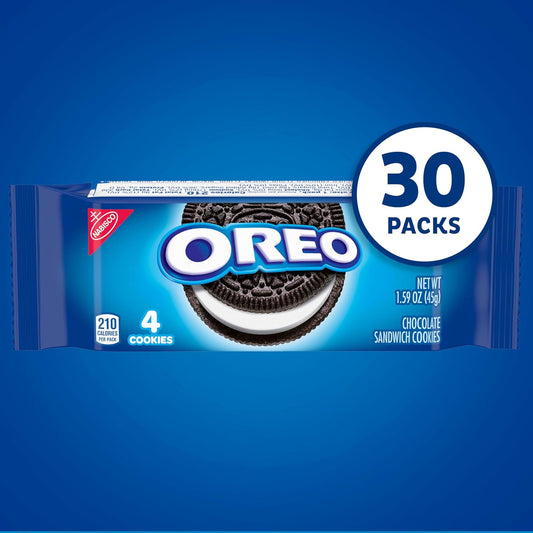 Visit the Oreo Store — OREO Chocolate Sandwich Cookies, 30 Snack Packs (4 Cookies Per Pack)