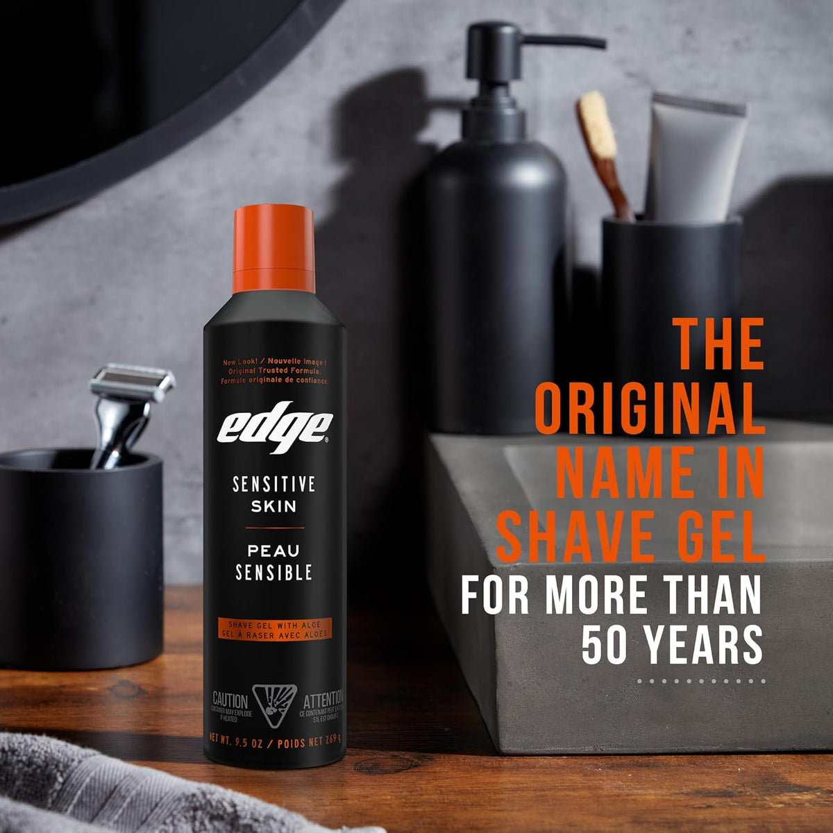 Two pack men's sensitive skin shaving cream gel