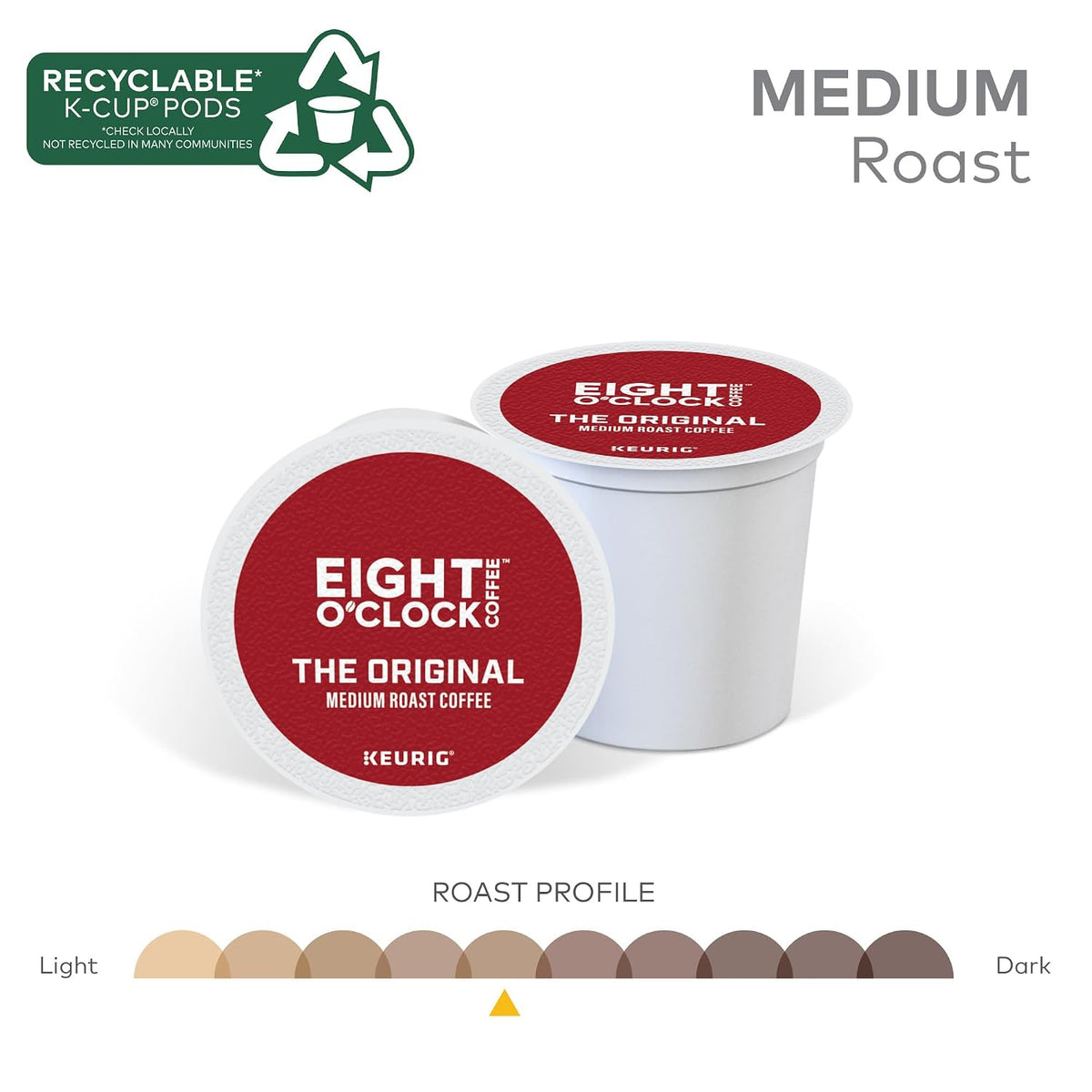 72 count Eight O'Clock Coffee medium roast K-Cups