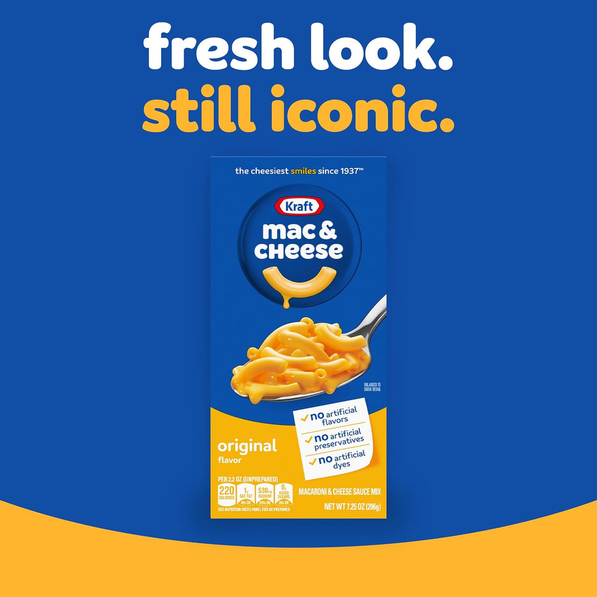 Kraft Mac and Cheese box with pasta and cheese sauce