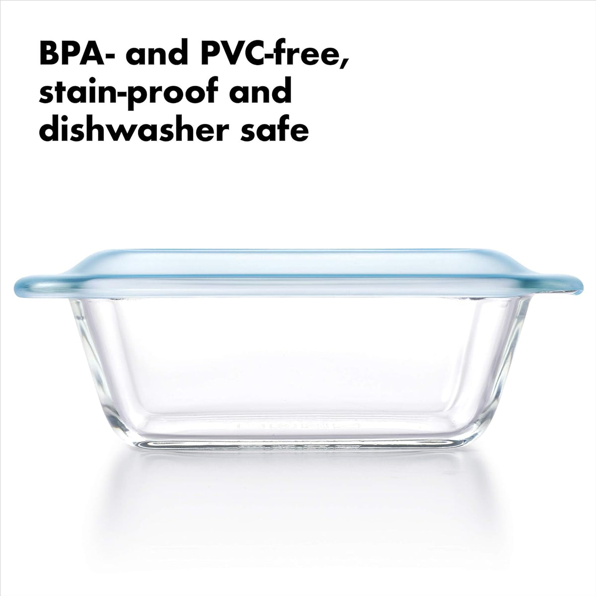 Clear glass loaf pan for baking and serving