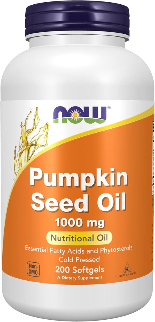 Cold pressed pumpkin seed oil supplement softgels