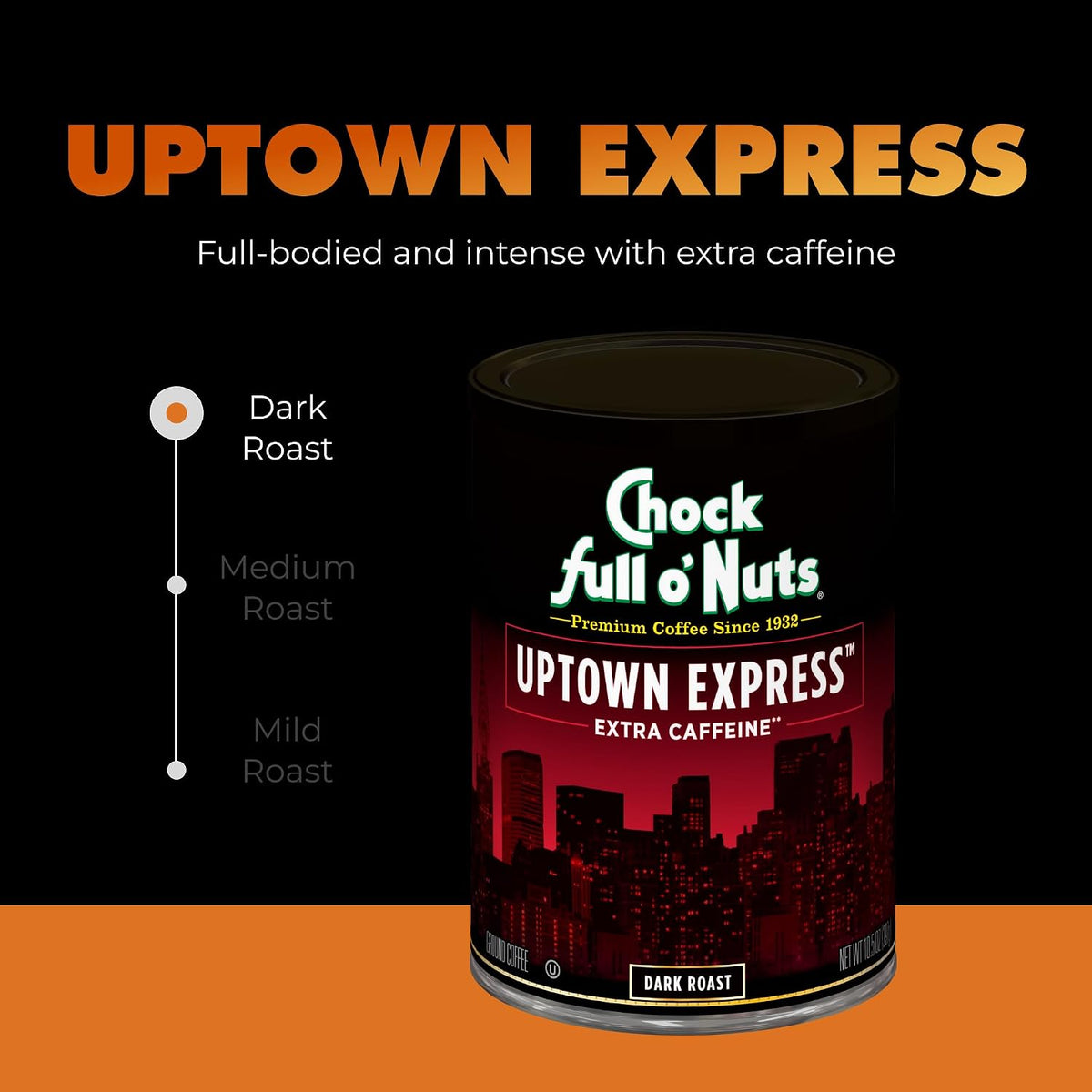 Chock Full o' Nuts Uptown Express coffee for everyday brewing