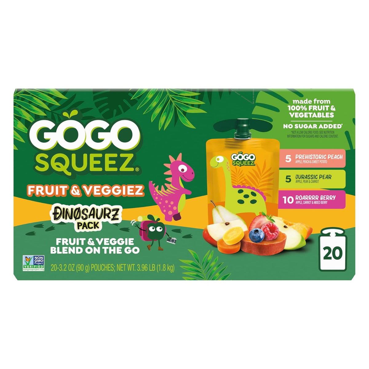 GoGo squeeZ Fruit and VeggieZ lunchbox snack pouches