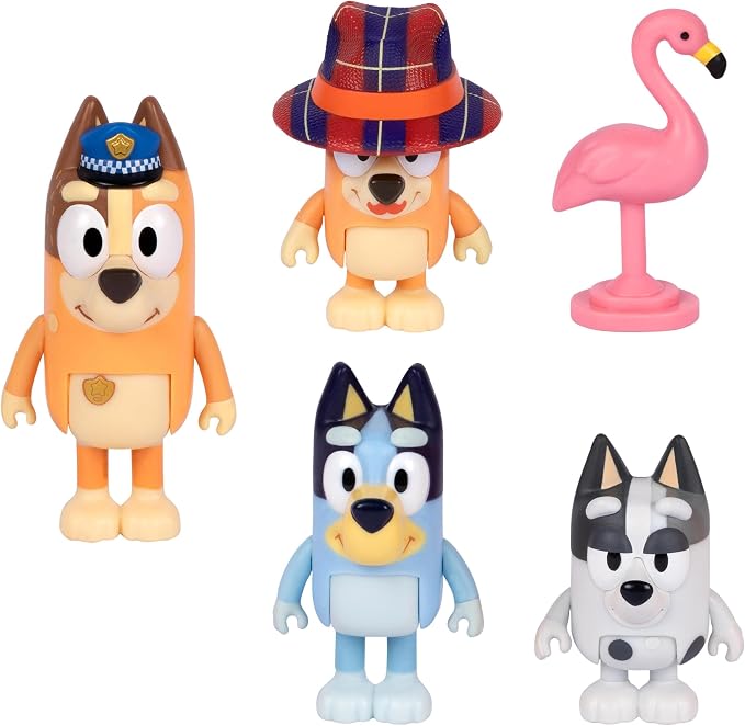 Bluey family playset with Bingo and Bandit