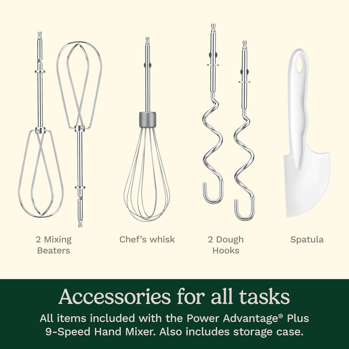 Premium Cuisinart kitchen hand mixer accessories set
