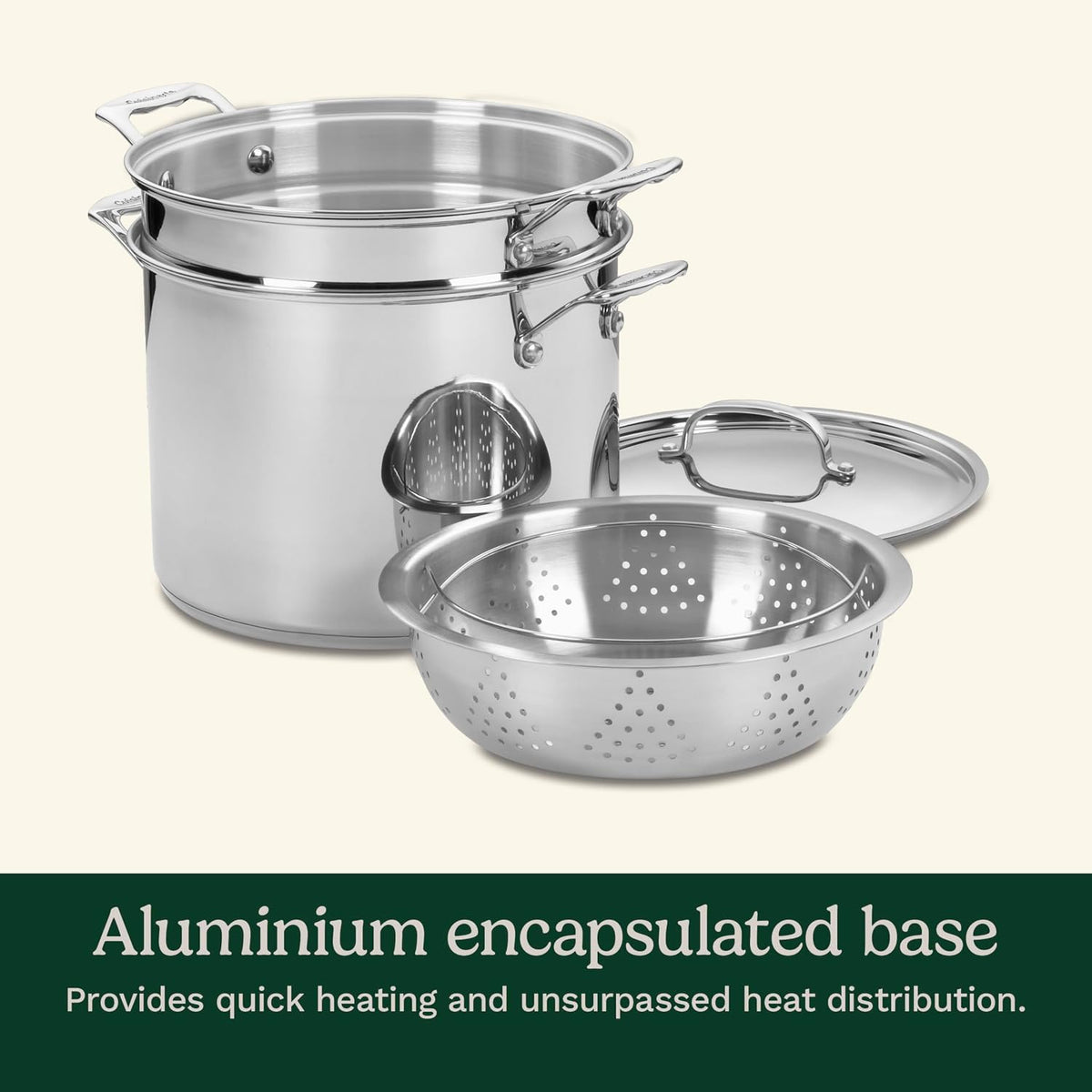 Induction ready Cuisinart pasta and steamer pot set