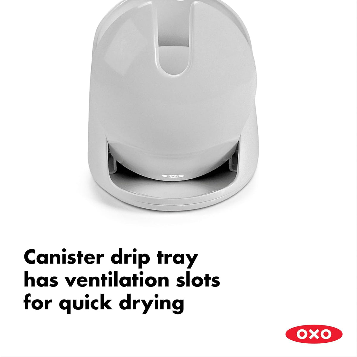 OXO Good Grips bathroom toilet brush and gray holder