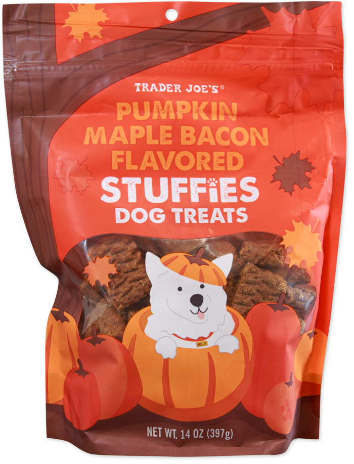 Trader Joe's Pumpkin Maple Bacon Stuffies dog treats