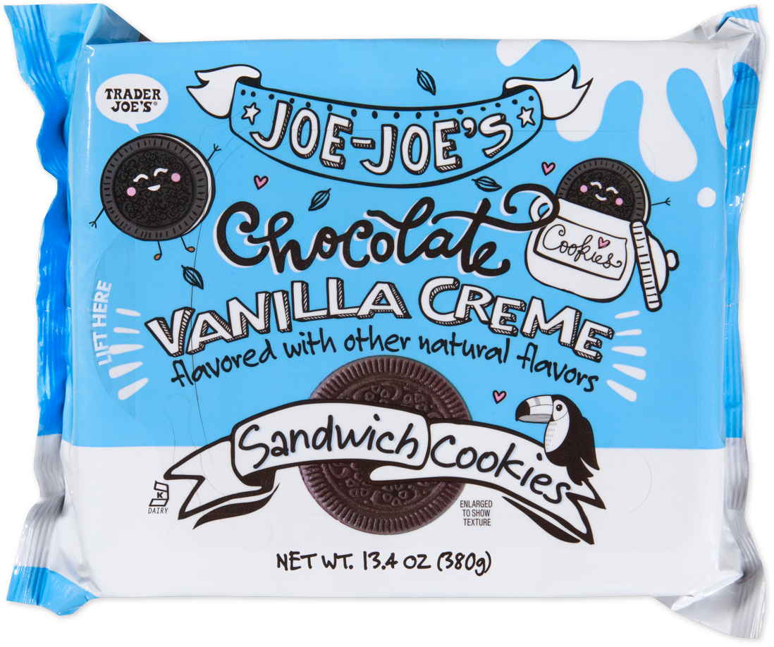 Trader Joe's Chocolate Vanilla Creme Joe-Joe's sandwich cookies