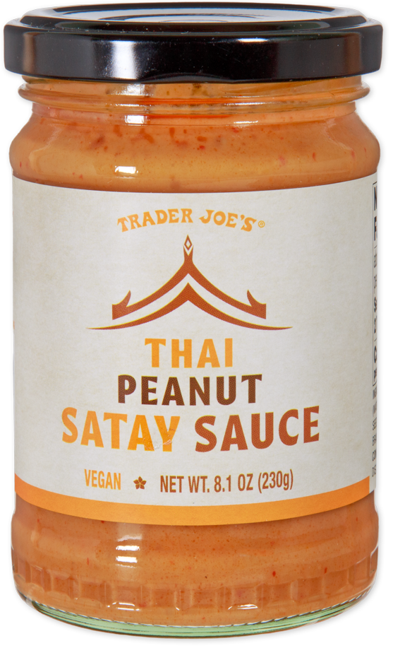 Trader Joe's Thai Peanut Satay Sauce vegan pantry item