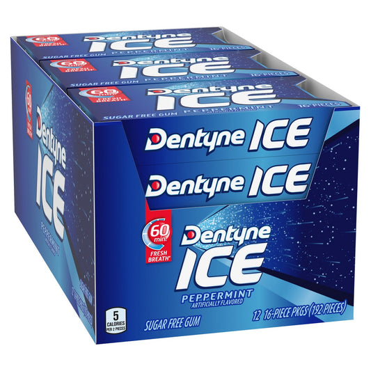 Dentyne Ice peppermint gum box front view