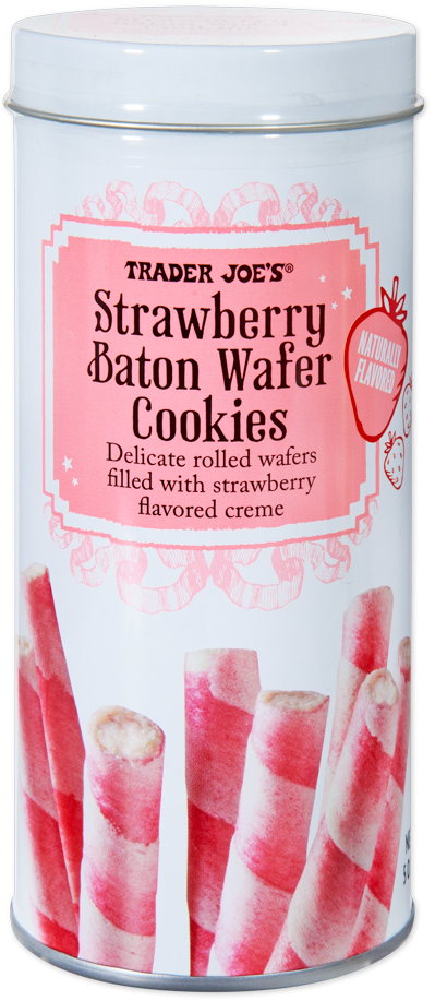 Trader Joe's strawberry baton wafer cookies