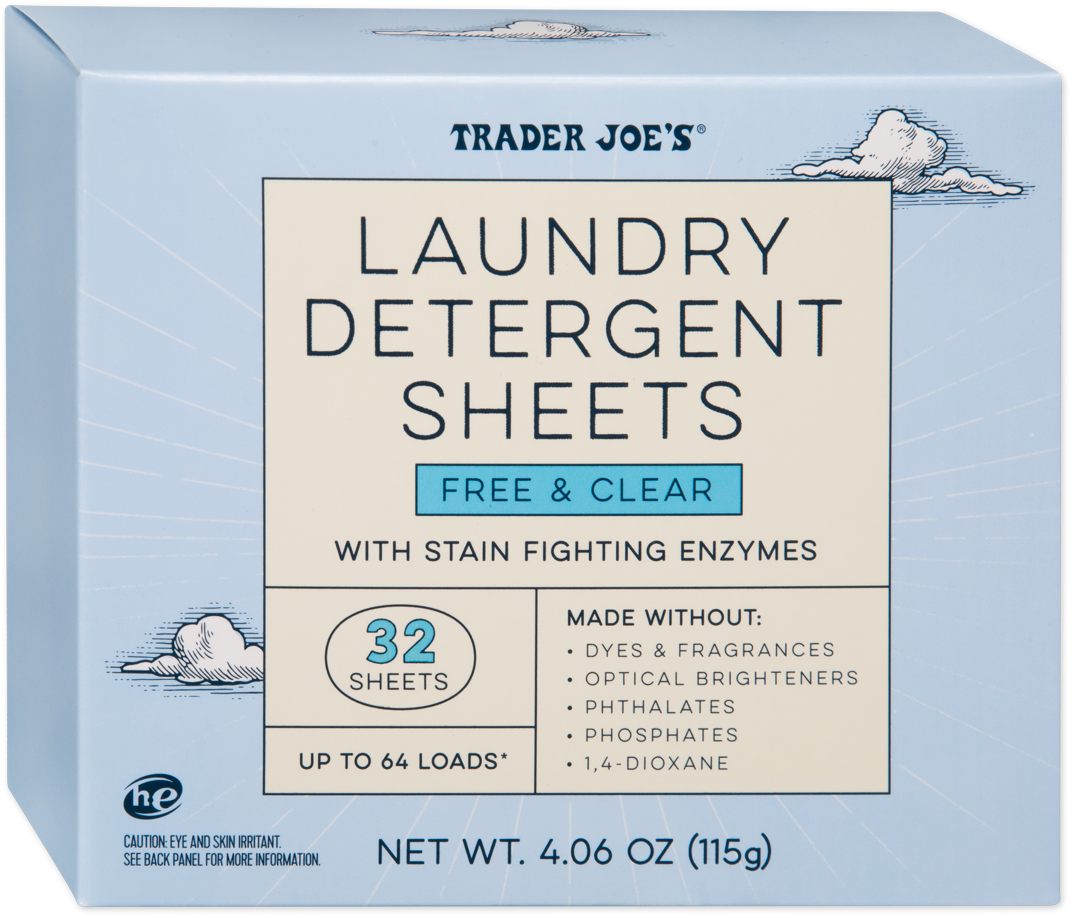 Trader Joe's Laundry Detergent Sheets Free & Clear