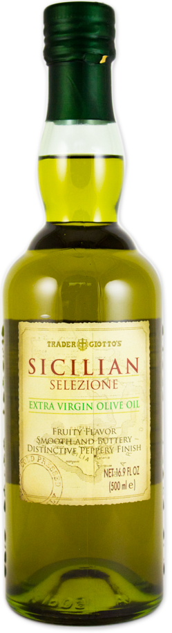 Trader Joe's Sicilian Selezione extra virgin olive oil bottle