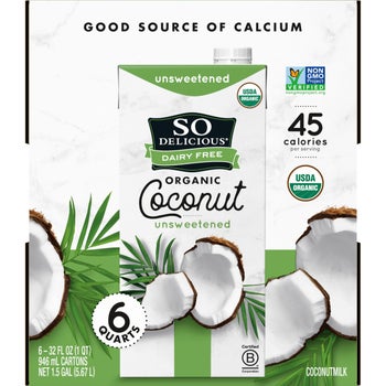 SO Delicious organic coconut milk 32 oz 6-count