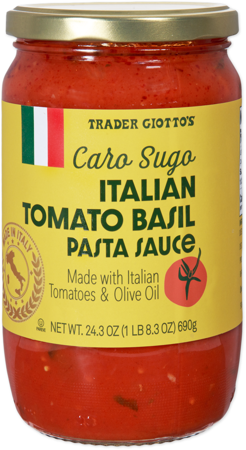 Caro Sugo Italian tomato basil pasta sauce jar