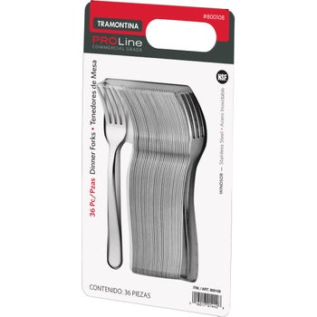 Tramontina ProLine Windsor stainless steel dinner forks 36 count