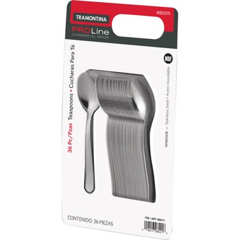 Tramontina ProLine Windsor stainless steel teaspoons 36 count